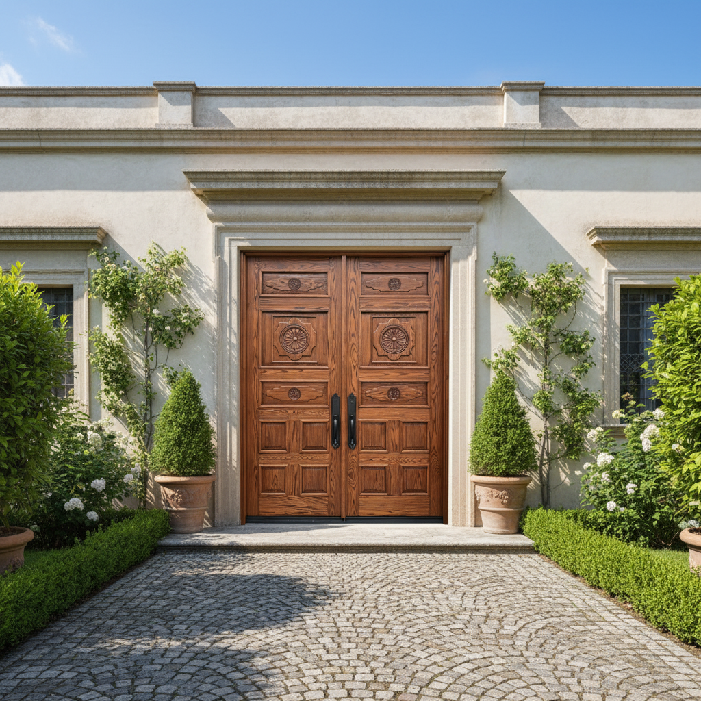 The Grand Entrance: Designing Impact with High-End Custom Solid Wood E ...