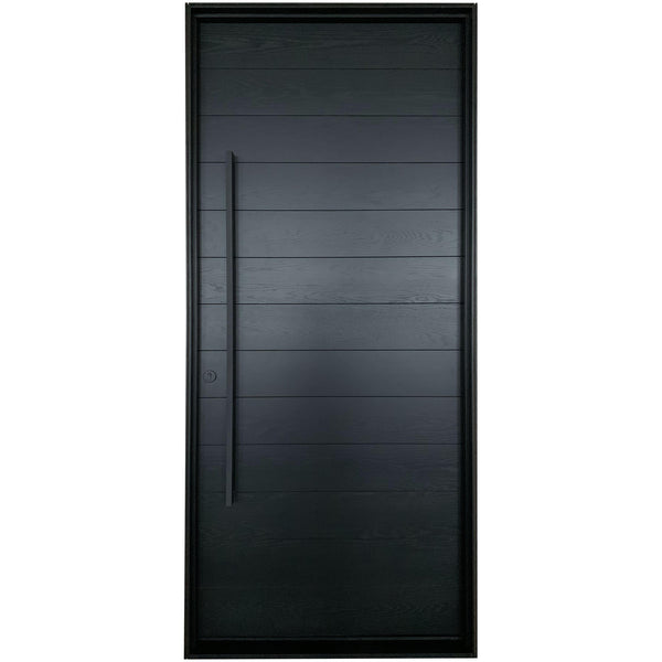 Contemporary Black Paint Wood Doors