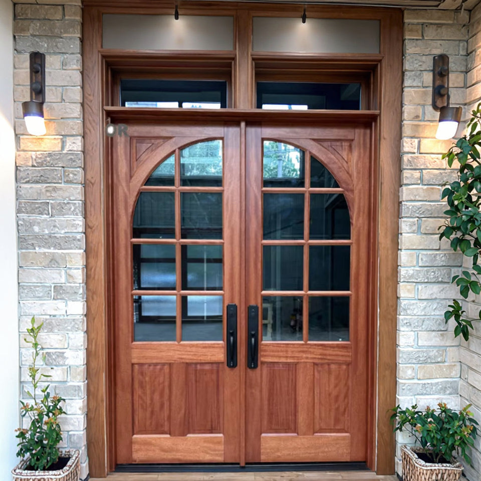 Elevate Your Entryway with Modern Solid Wood Double Doors: Where Craftsmanship Meets Design