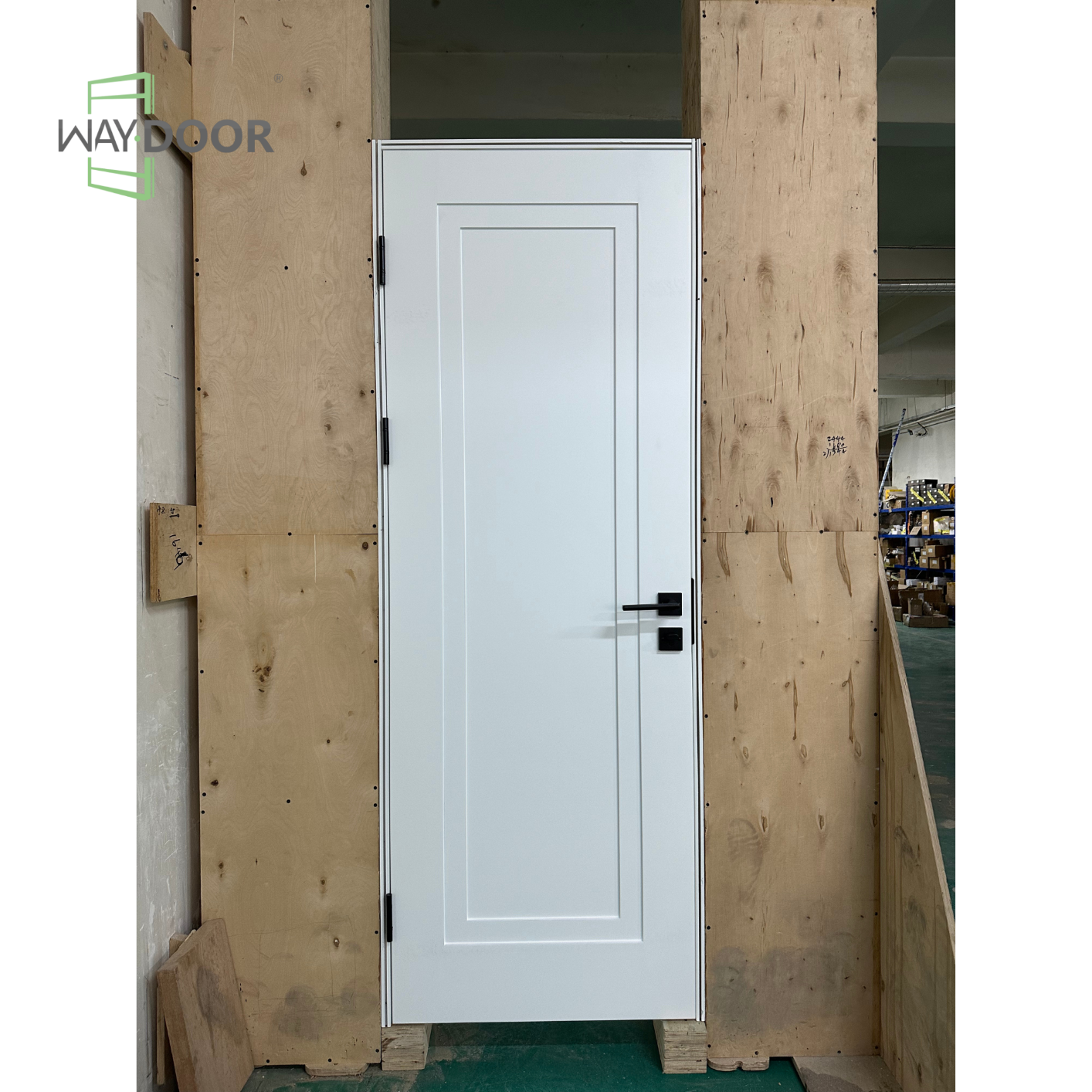 1-Panel Shaker Solid Wood Interior Swing Door