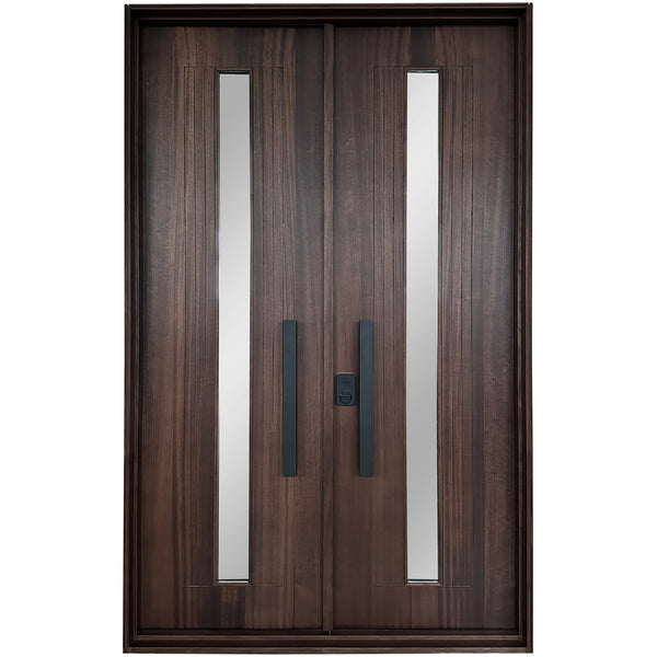Double Contemporary Front Wood Door