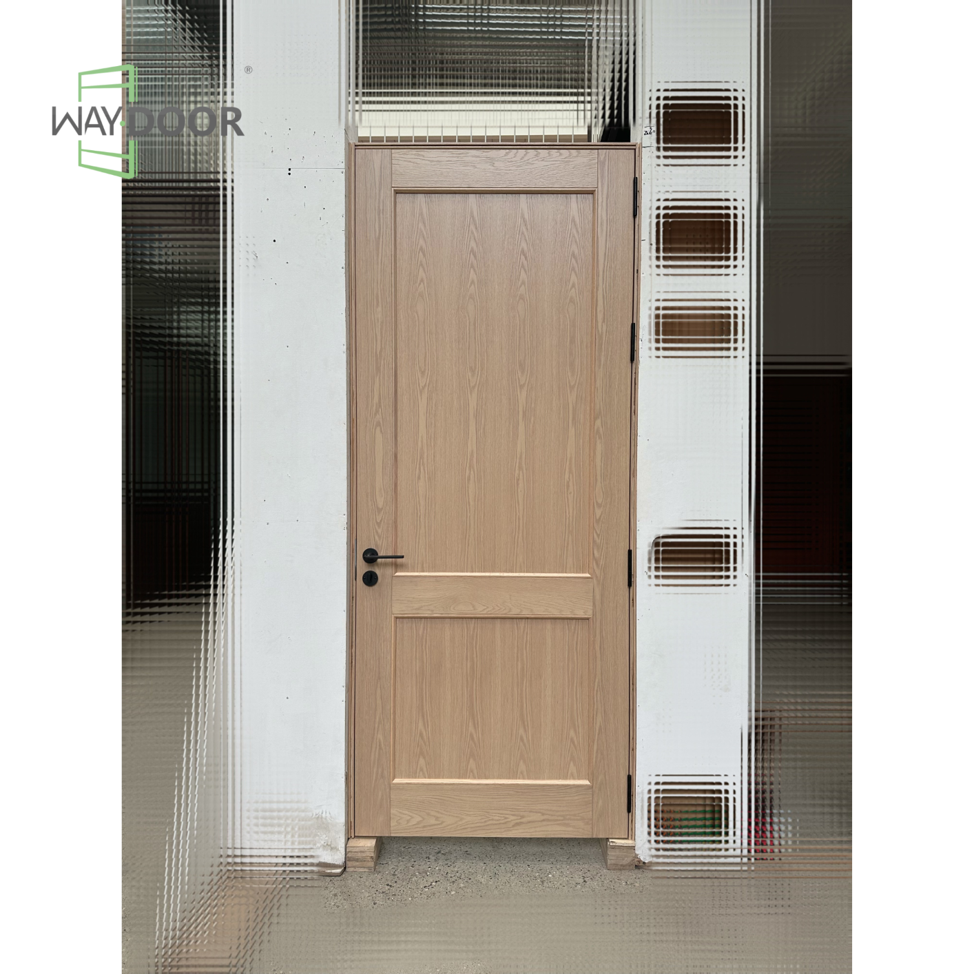 2‑Panel Solid Wood Interior Hinge Door