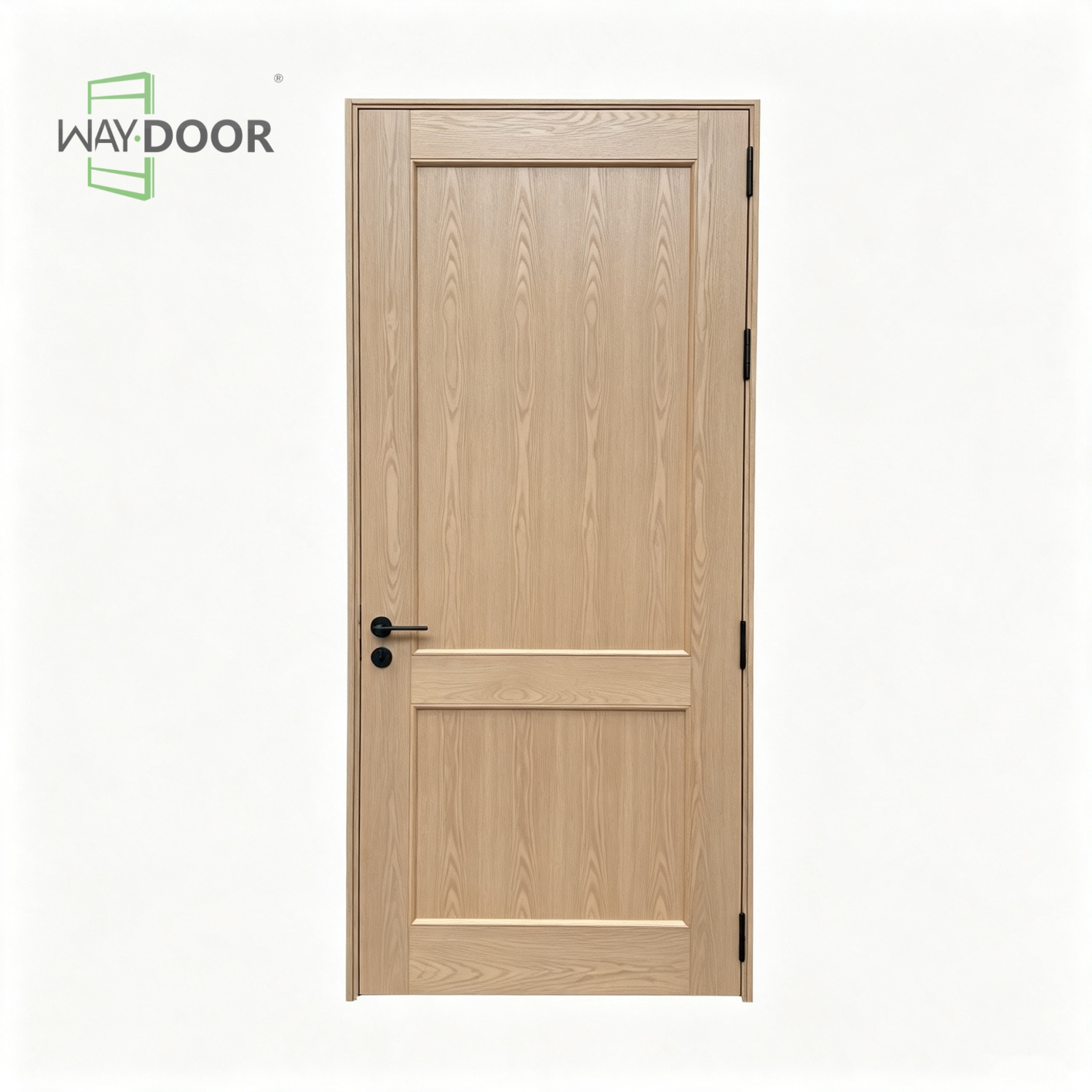 2‑Panel Solid Wood Interior Hinge Door