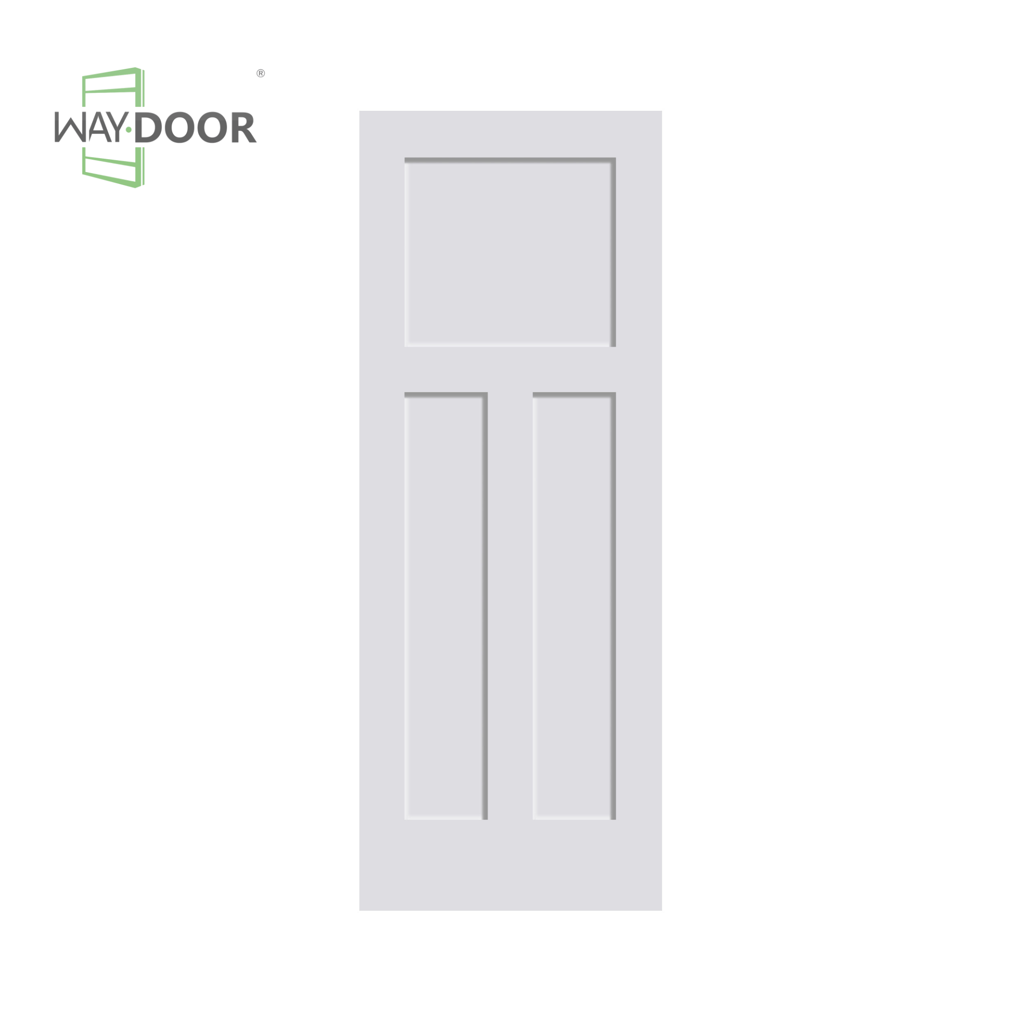 3-Panel Shaker Hinged Interior Door