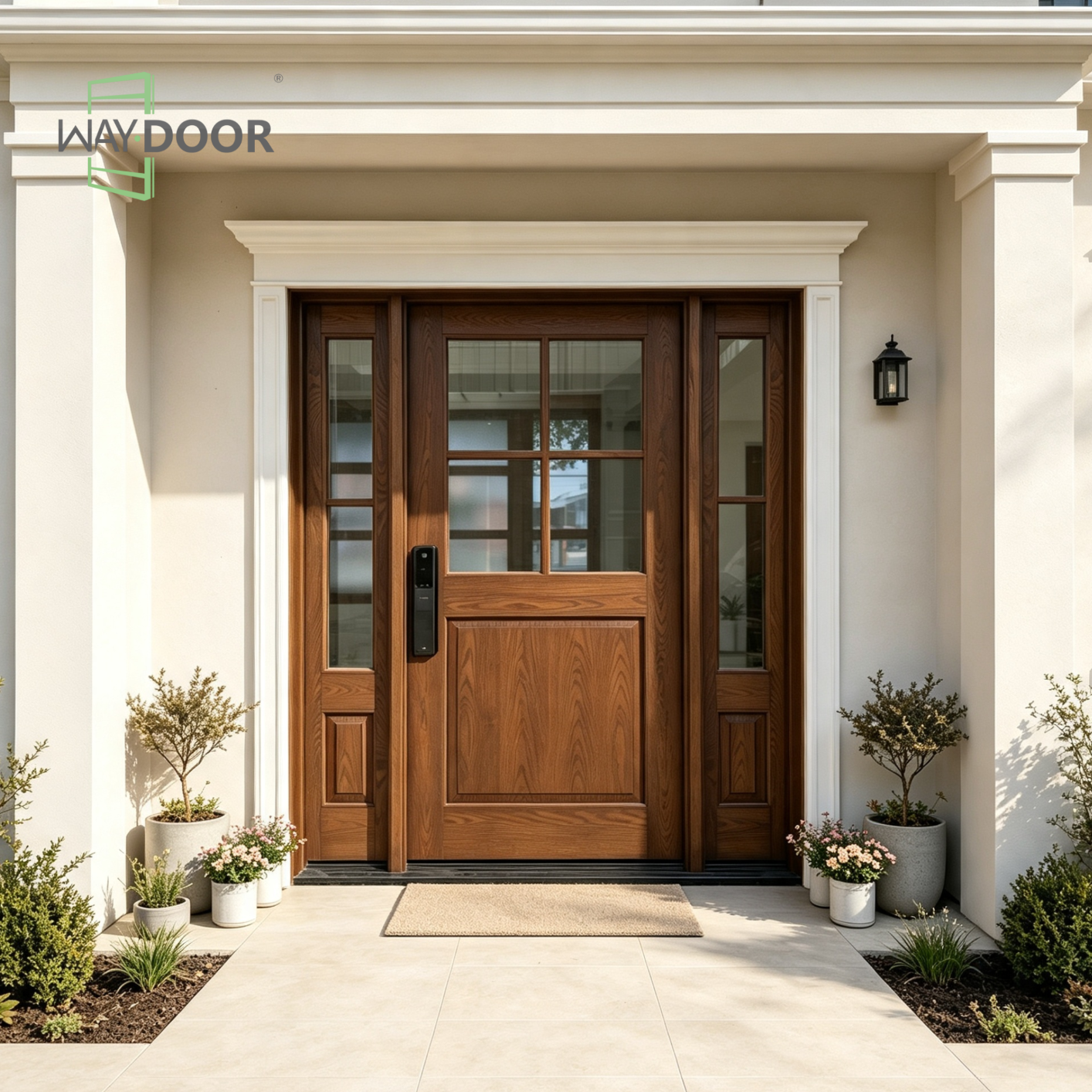 4-Lite Entry Door with Sidelites