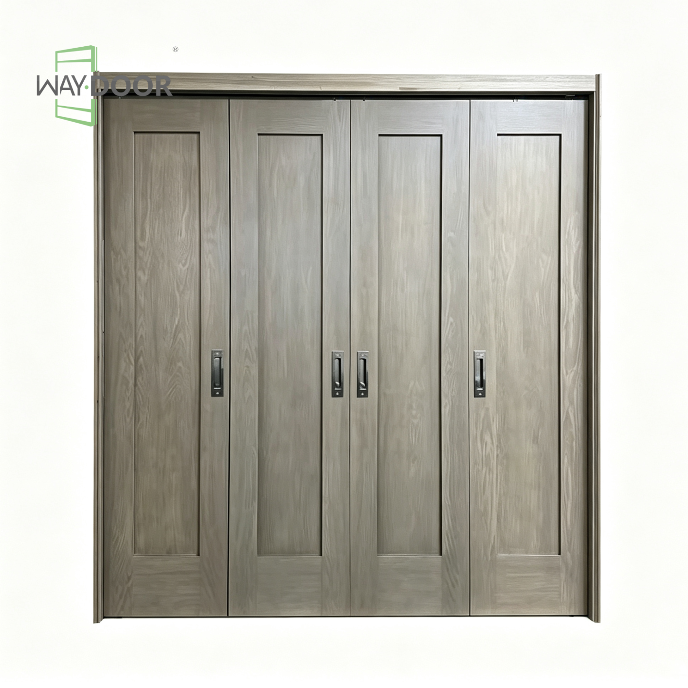 4-Panel Shaker Folding Interior Door with Top Mounted Track System