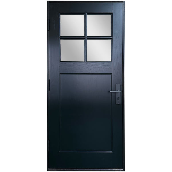 4-lites Red Oak Back Door Wood