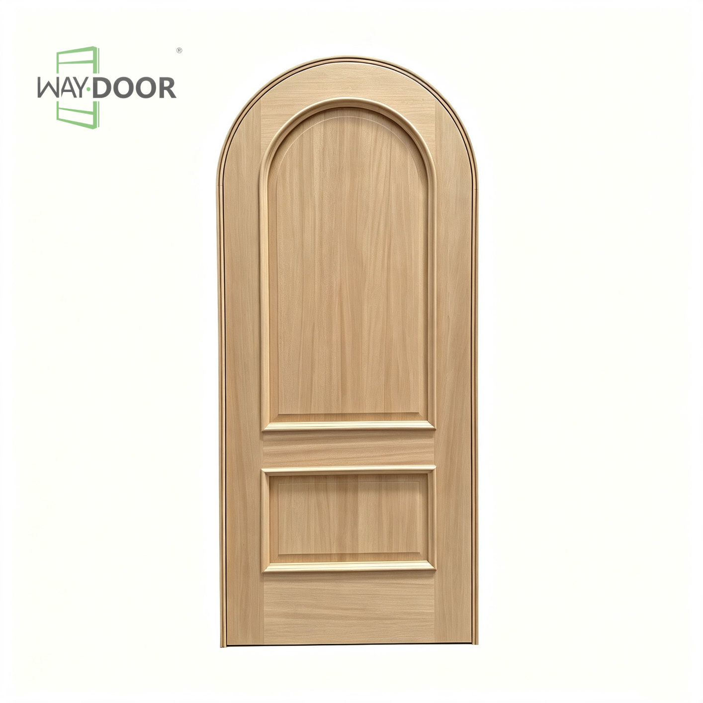Arched French Panel Solid Wood Interior Door