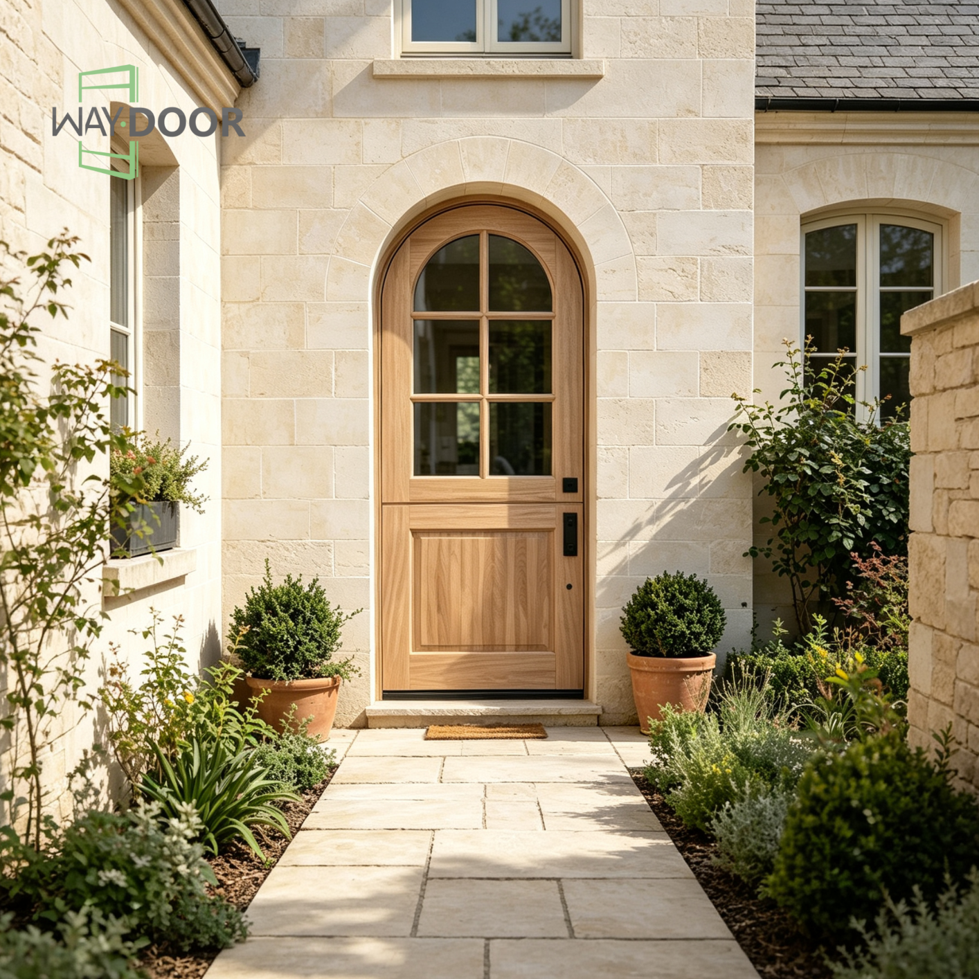 Arched Glass Dutch Entry Door