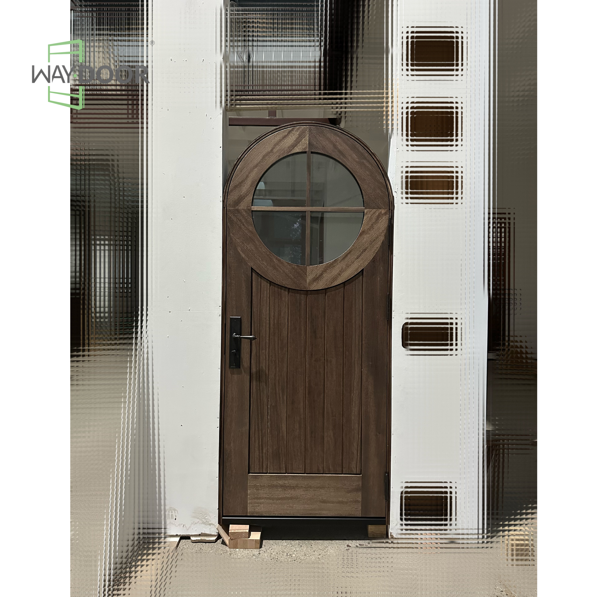 Arched Roundlite Farmhouse Exterior Door