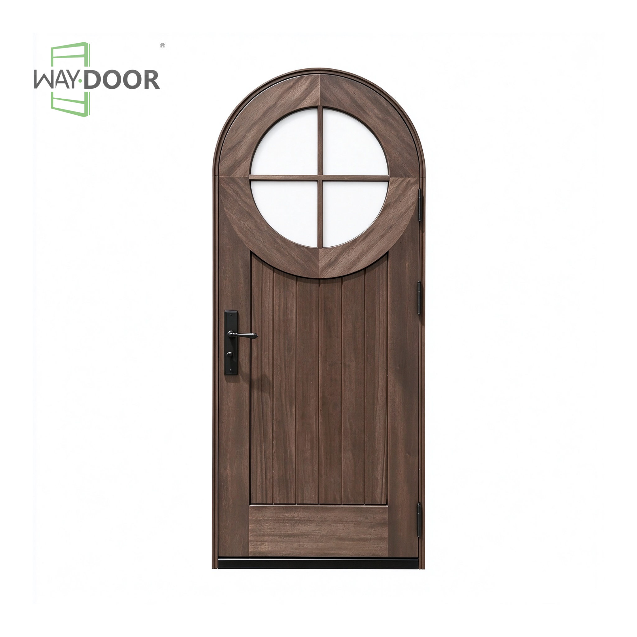 Arched Roundlite Farmhouse Exterior Door