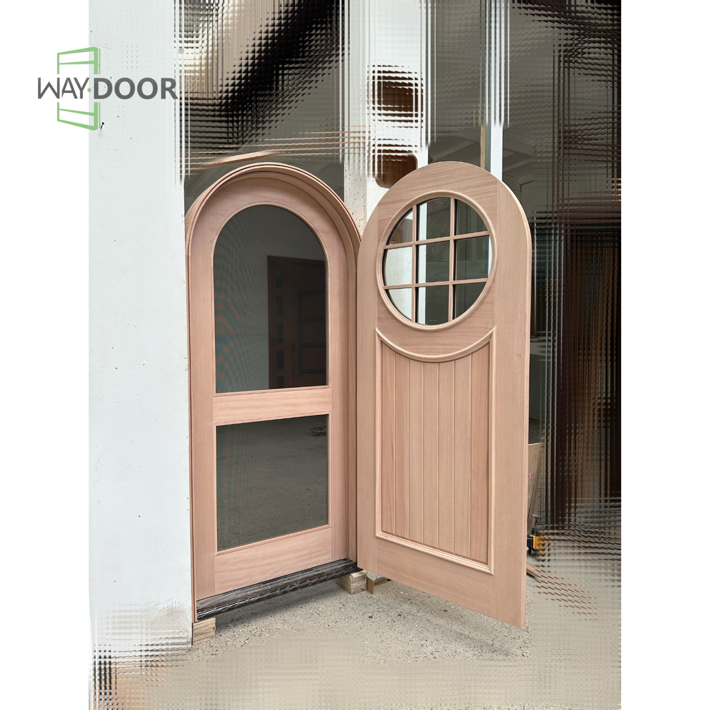 Arched Screen‑Glass Double Entry Door