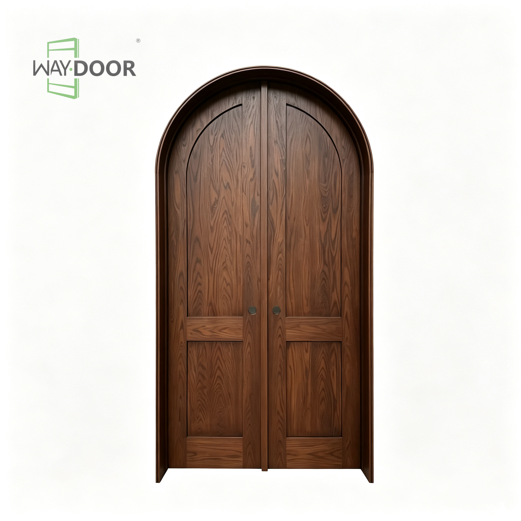 Arched Solid Wood Double Interior Door