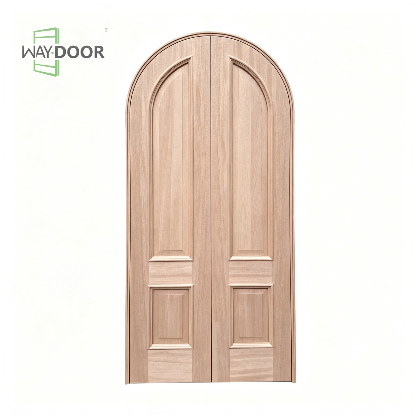 Arched Solid Wood Double Interior Hinged Door