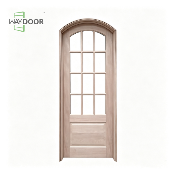 Arched Top 12-Lite Solid Wood Entry Door