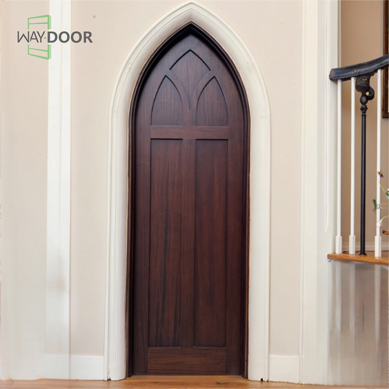 French Solid Wood Arched Exterior Doors