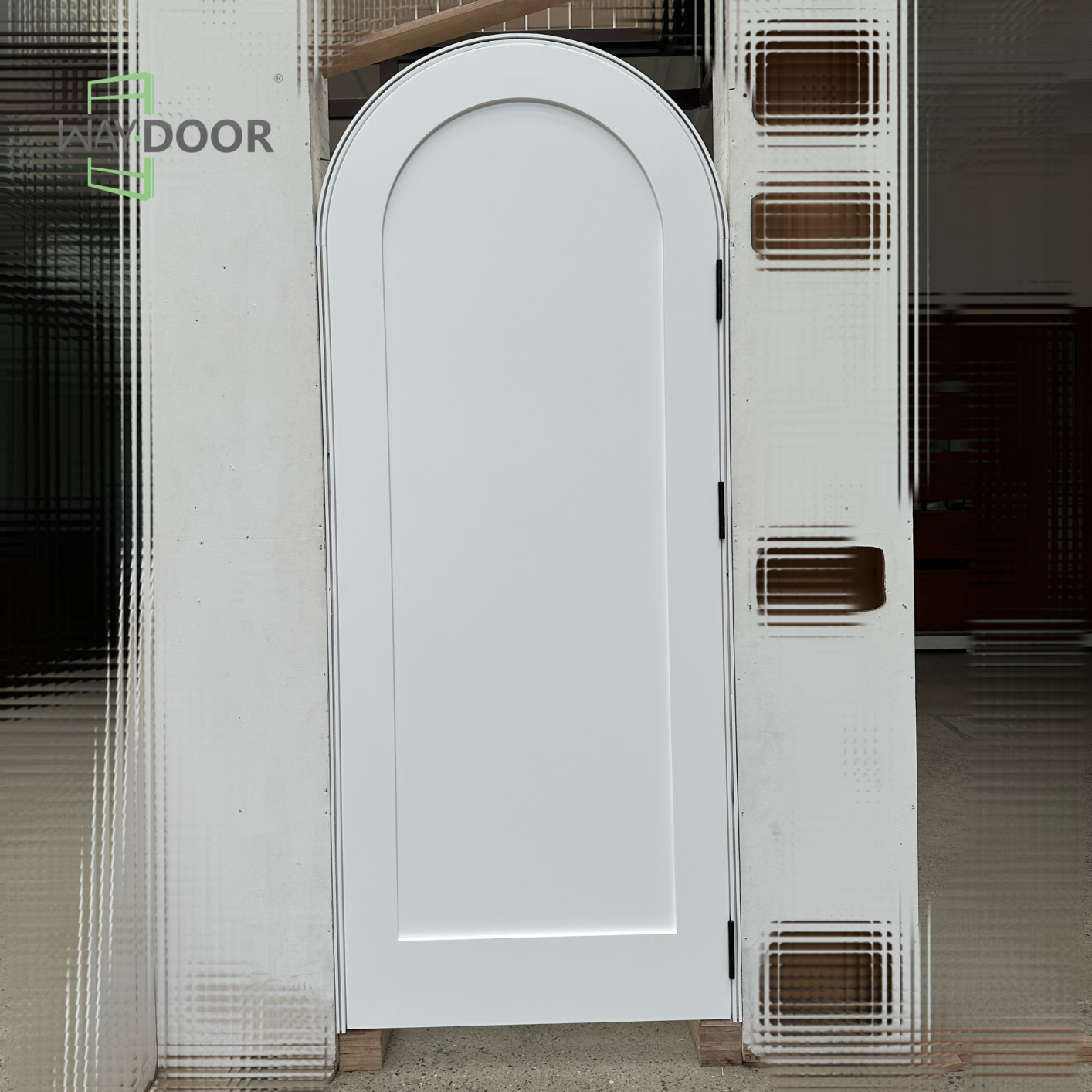 Arched‑Top Shaker Solid Wood Interior Hinge Door