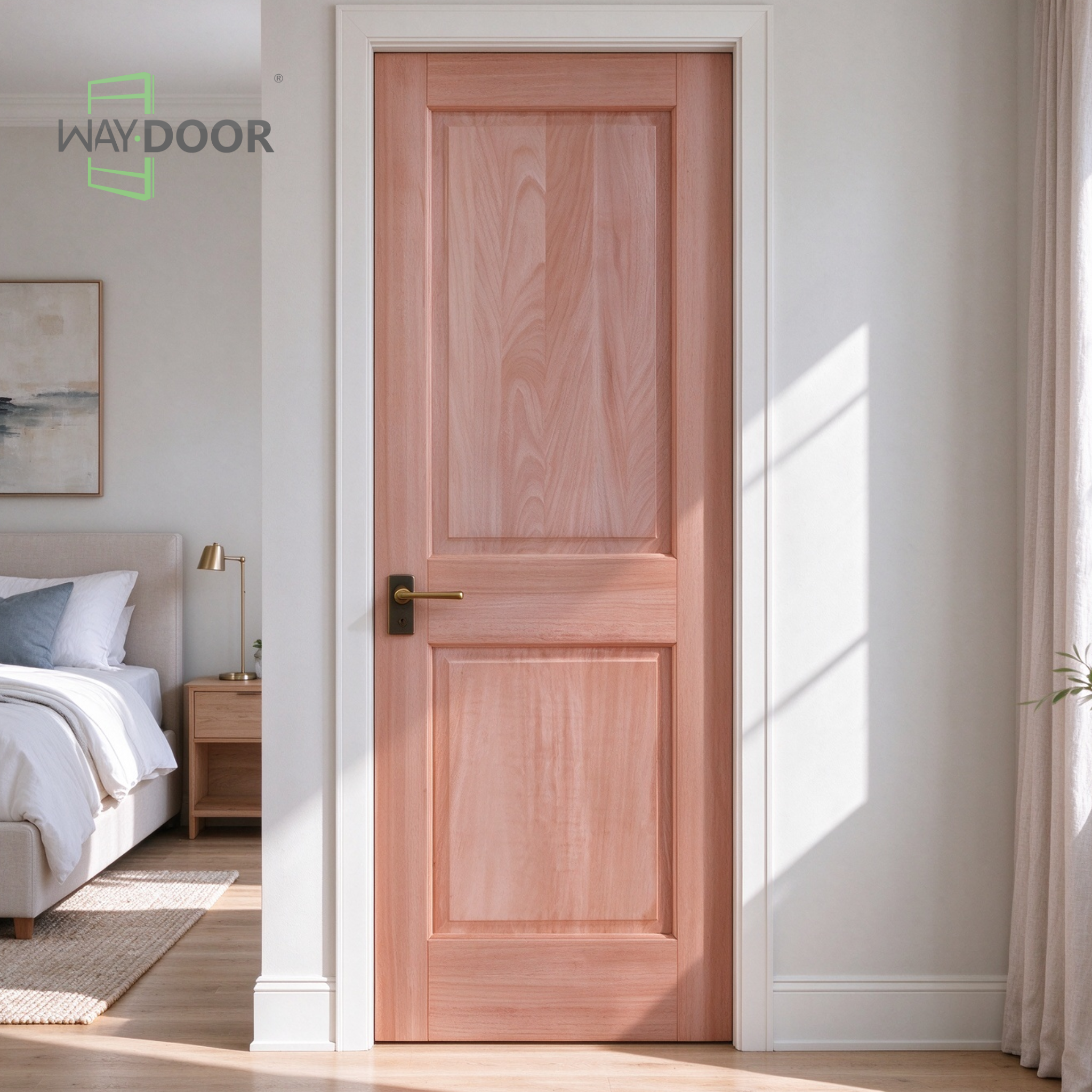 Classic 2-Panel Mahogany Hinge Interior Door