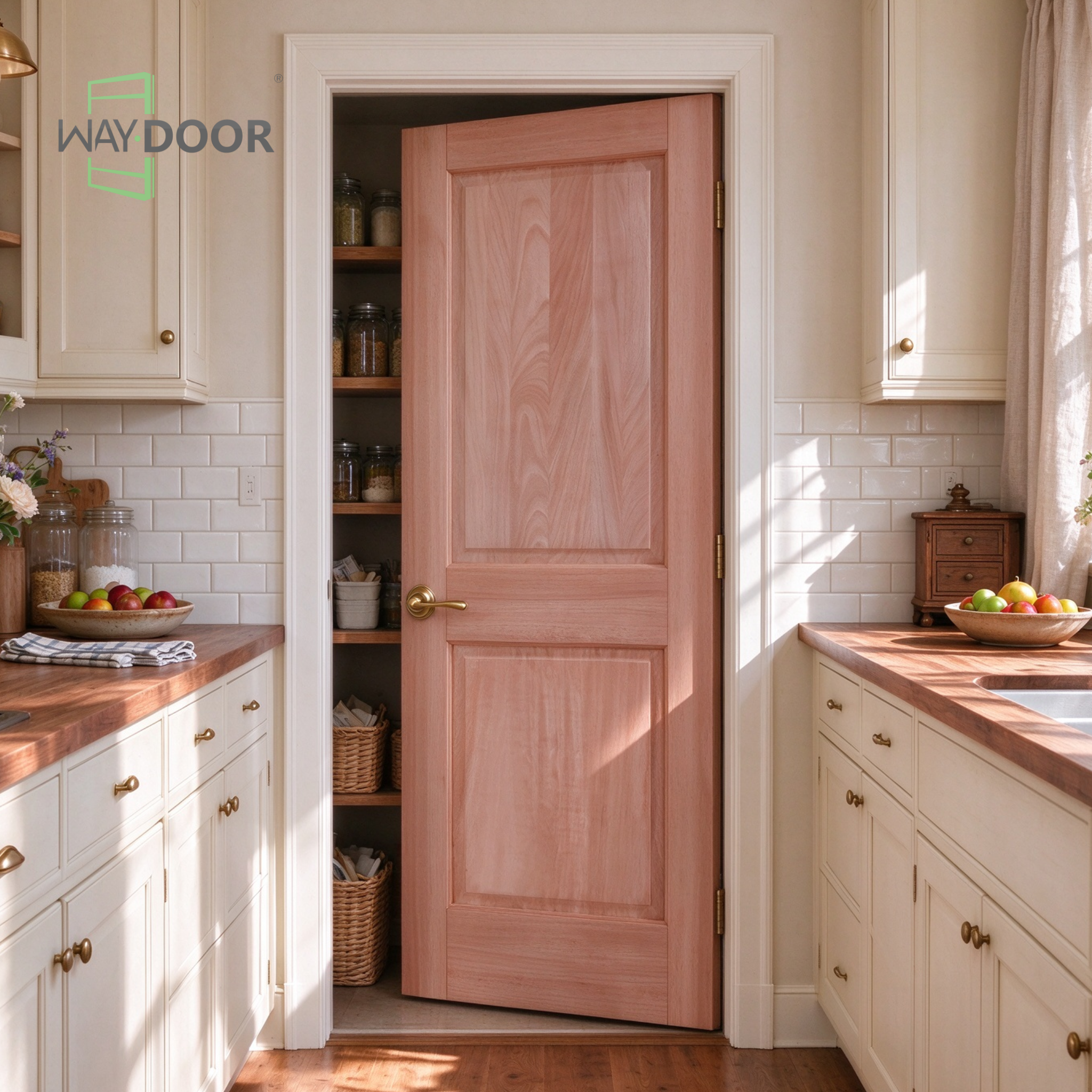 Classic 2-Panel Mahogany Hinge Interior Door