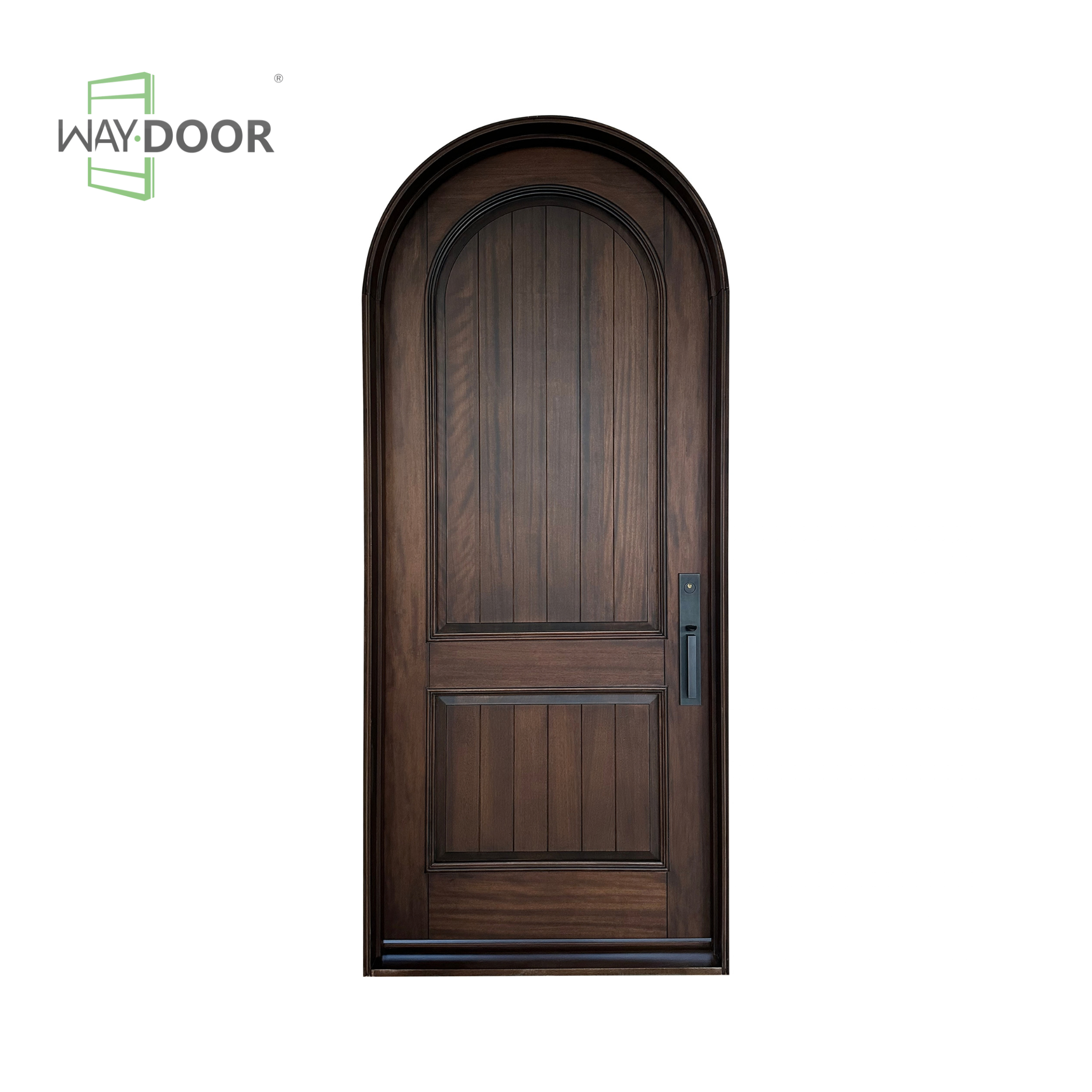 Classic Arched Solid Wood Hinged Front Door