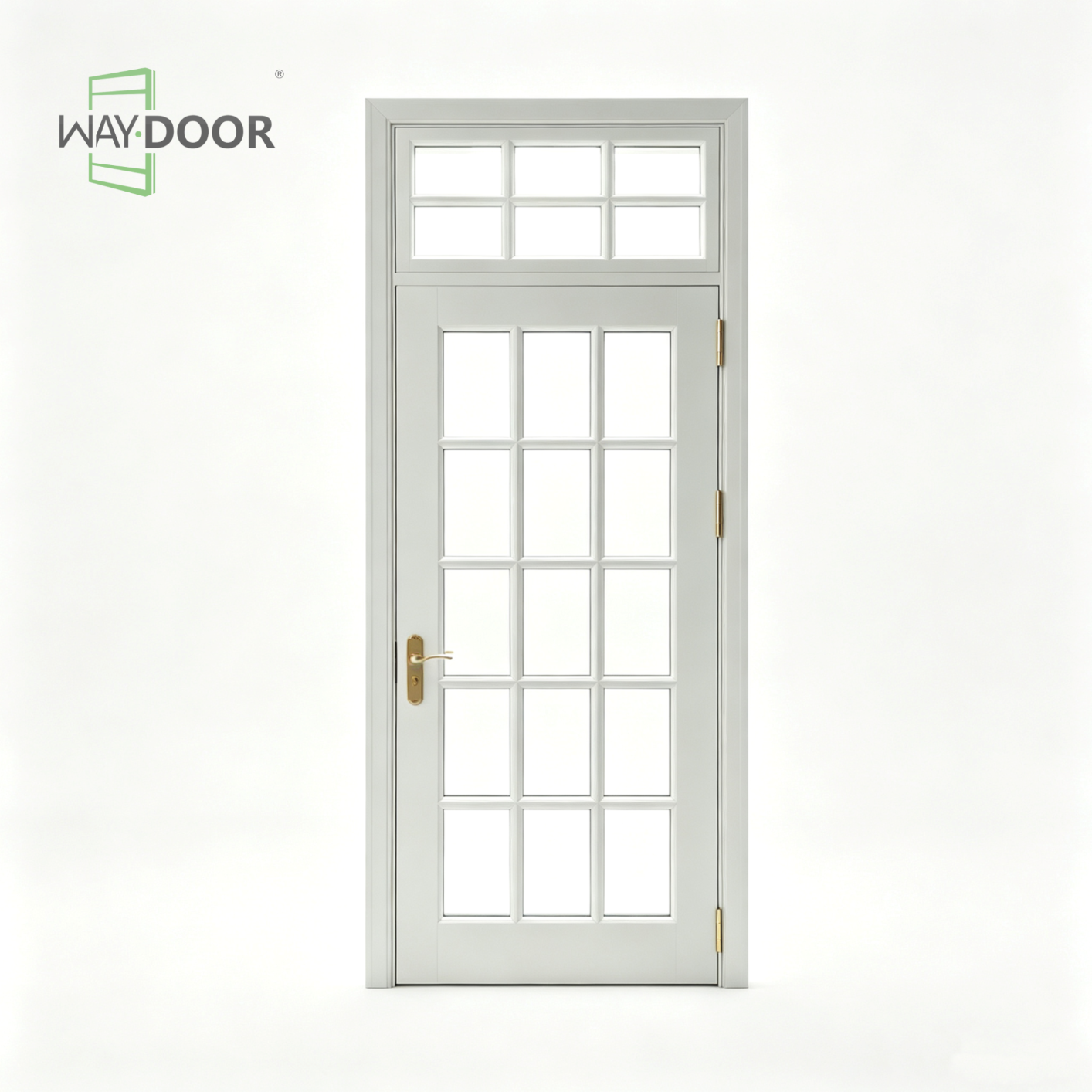Classic Gridded Glass Exterior Front Door