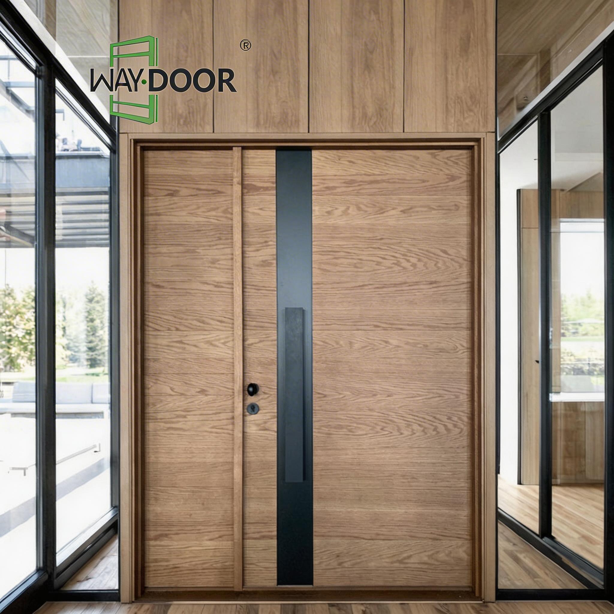 Classic Solid Mahogany Exterior Door with Single Sidelight