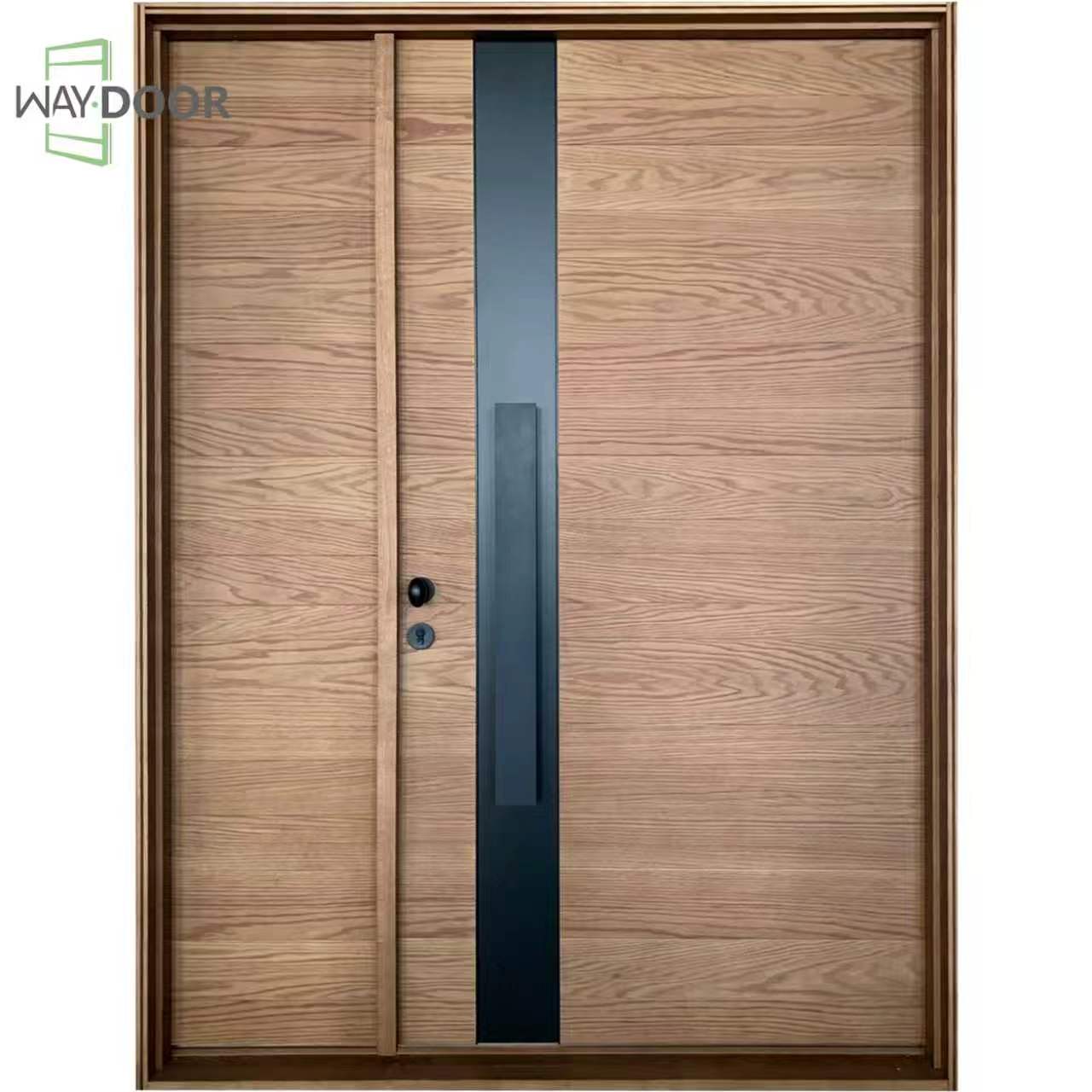 Classic Solid Mahogany Exterior Door with Single Sidelight