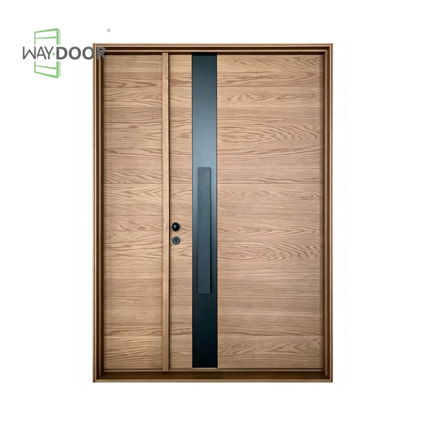 Classic Solid Mahogany Exterior Door with Single Sidelight