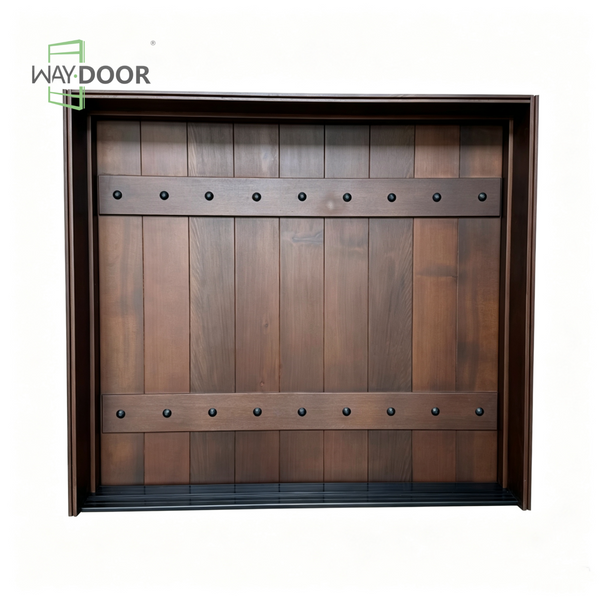 Classic Strap Rivet Solid Wood Courtyard Door
