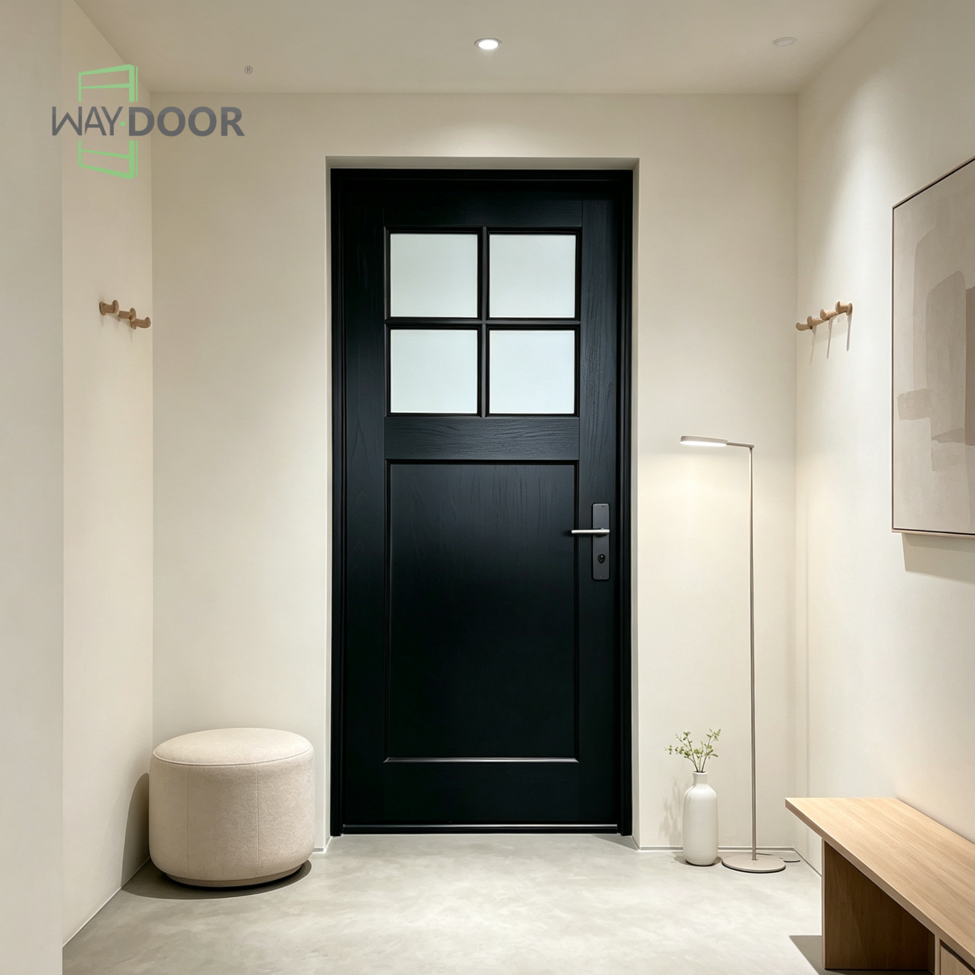 Craftsman 4-Lite Solid Wood Entry Door
