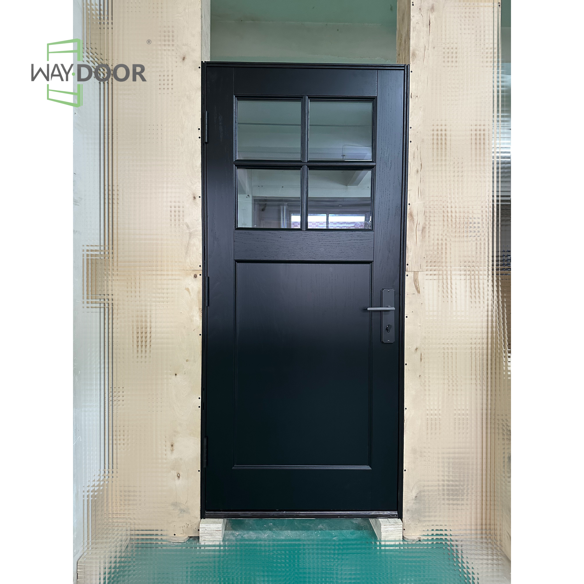 Craftsman 4-Lite Solid Wood Entry Door