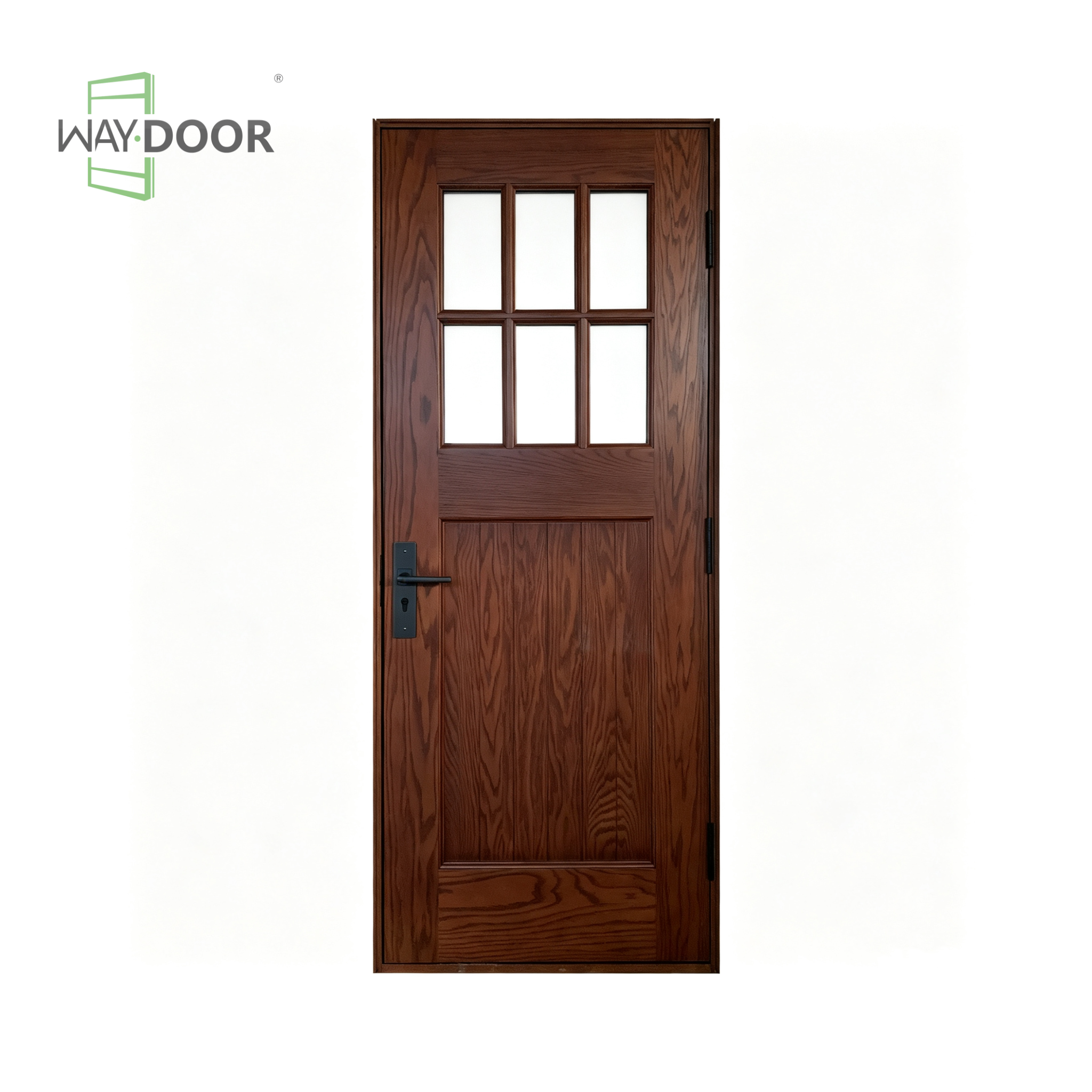 Craftsman 6-Lite Solid Wood Exterior Hinged Entry Door