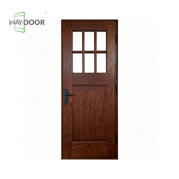 Craftsman 6-Lite Solid Wood Exterior Hinged Entry Door