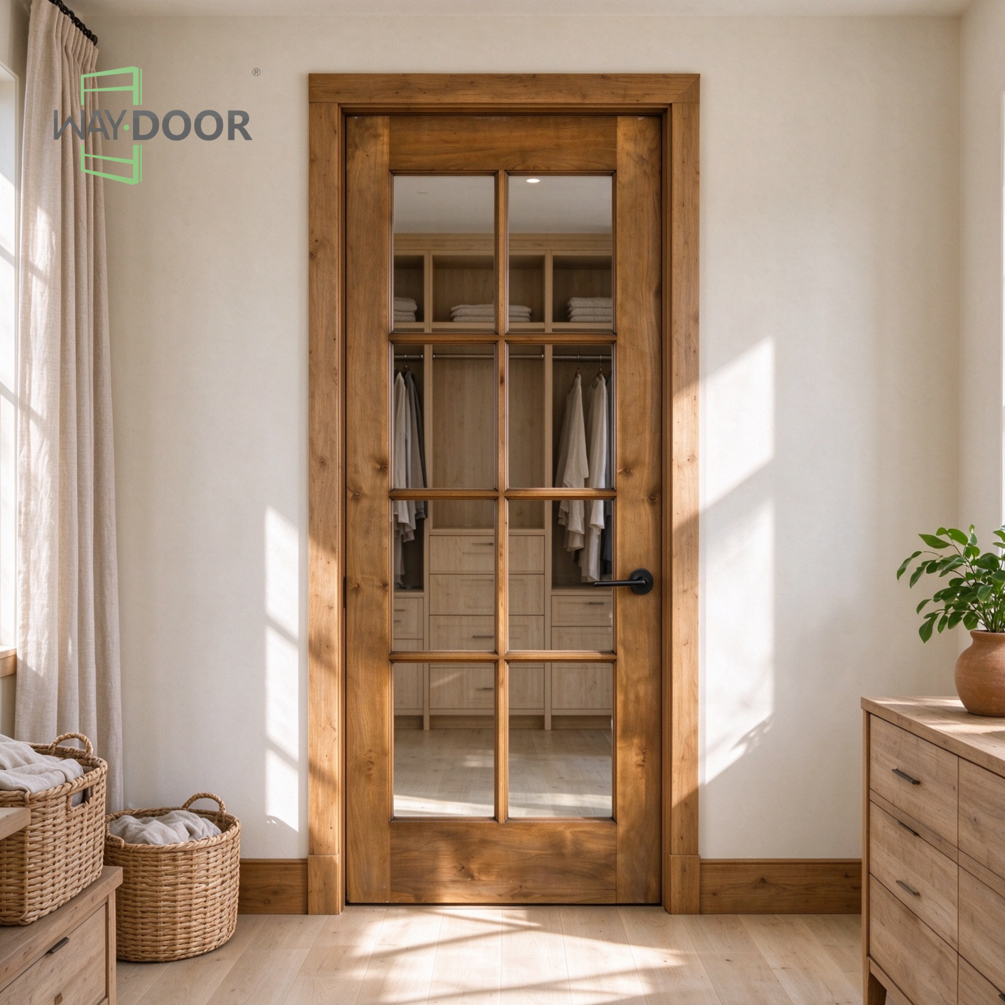 Craftsman 8-Lite Knotty Alder Hinged Interior Door