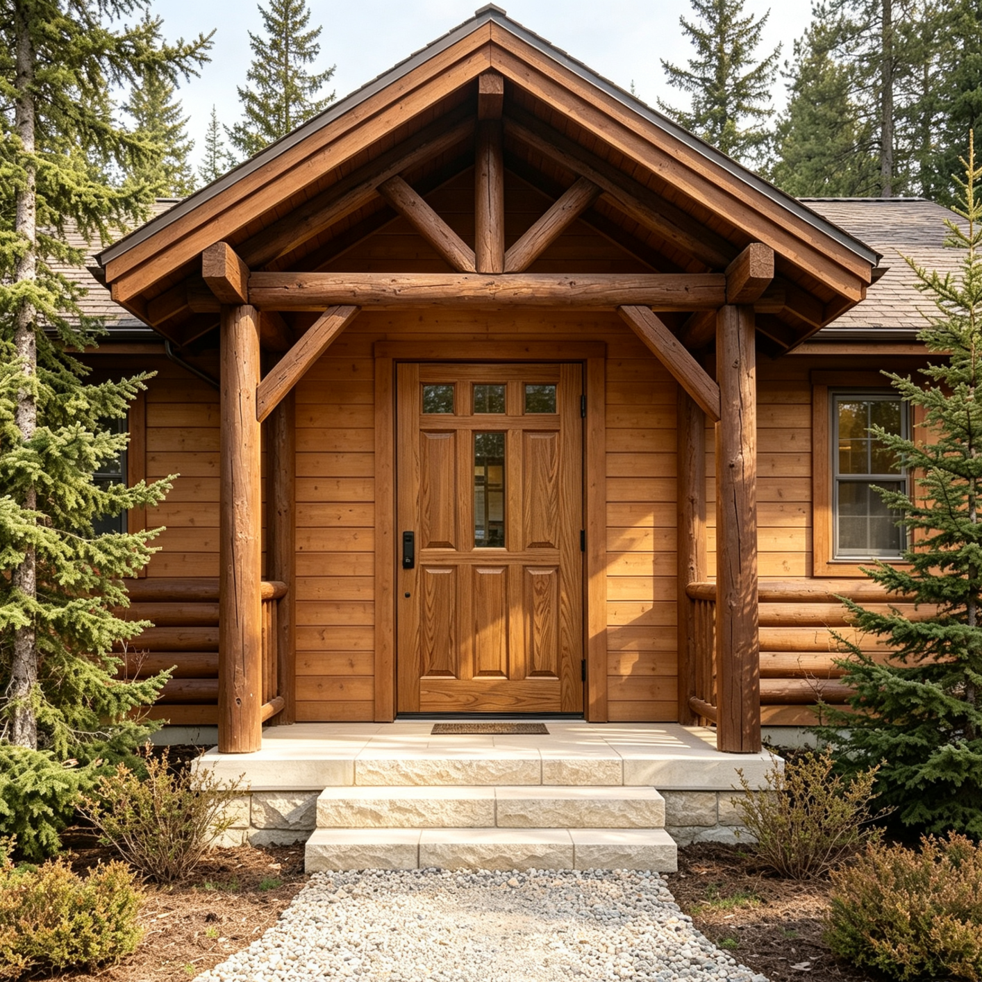 Craftsman Solid Wood Entry Door
