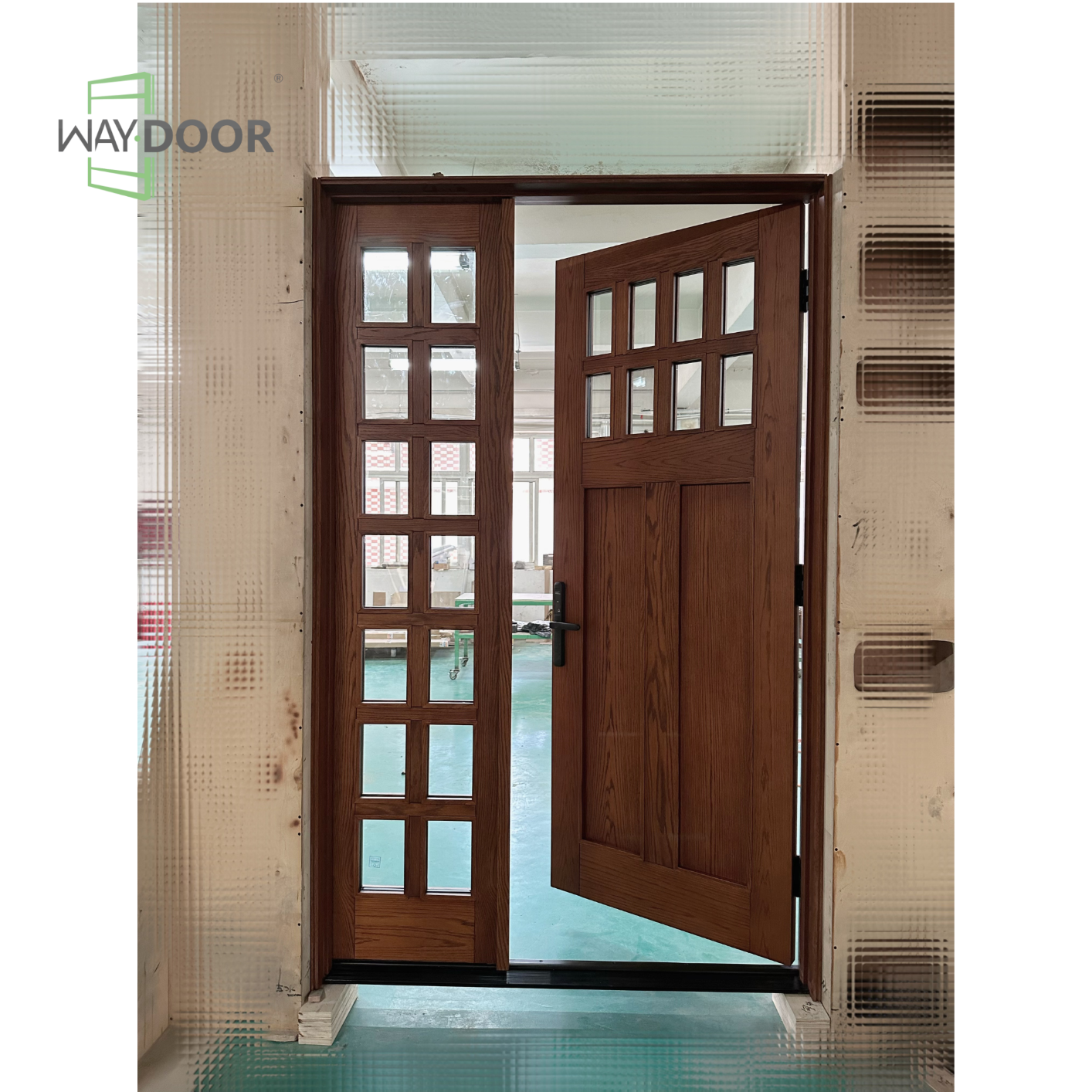 Craftsman Solid Wood Entry Door with Sidelite