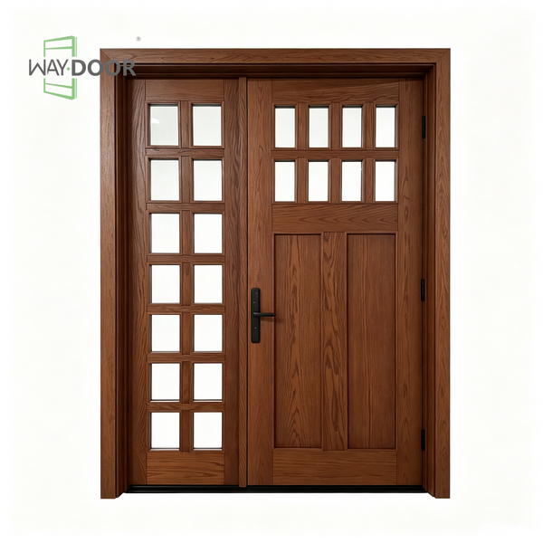 Craftsman Solid Wood Entry Door with Sidelite