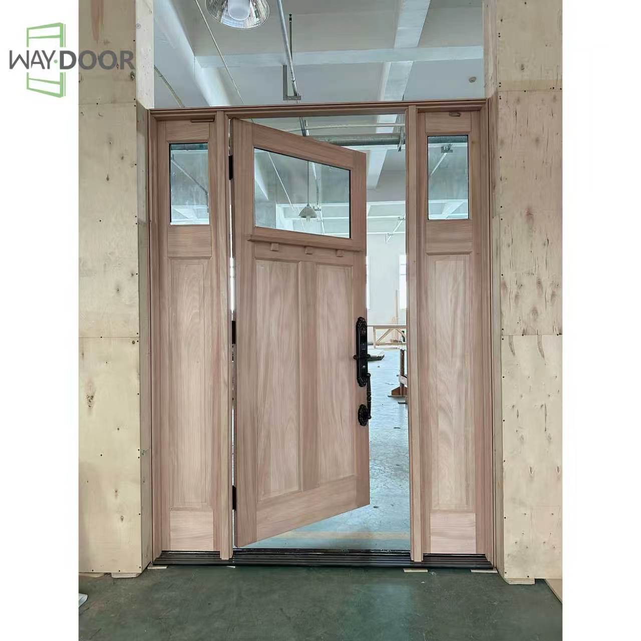 Craftsman Solid Wood Entry Door with Sidelites