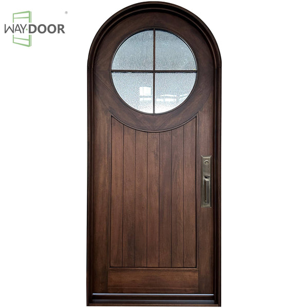 Custom Round Top Solid Wood Front Door