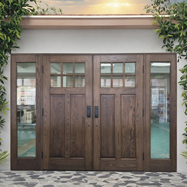 Soundproof Double Door with Glass Sidelites