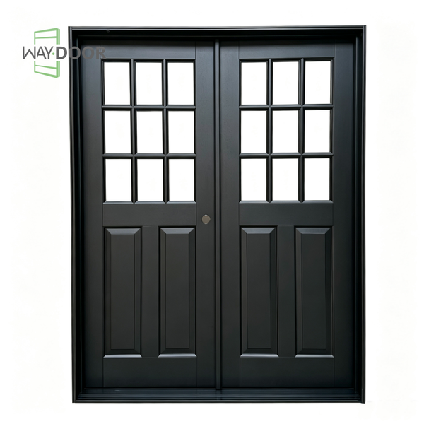 Exterior Double Hinged Solid Wood Front Door
