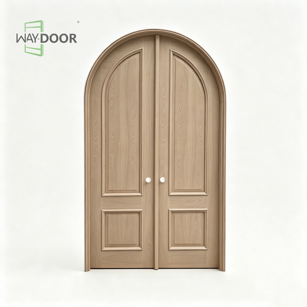 French Arched Double Solid Wood Interior Door