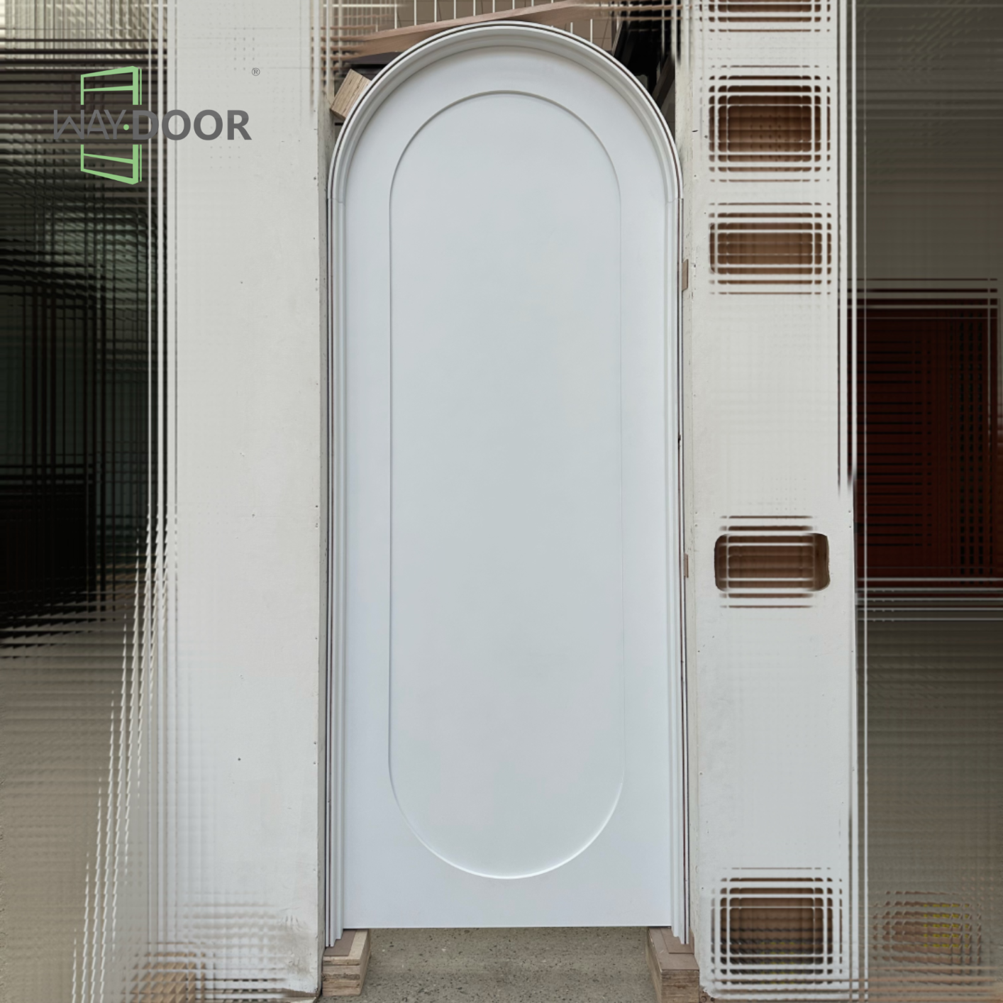 French Cream Shaker Arch Interior Door