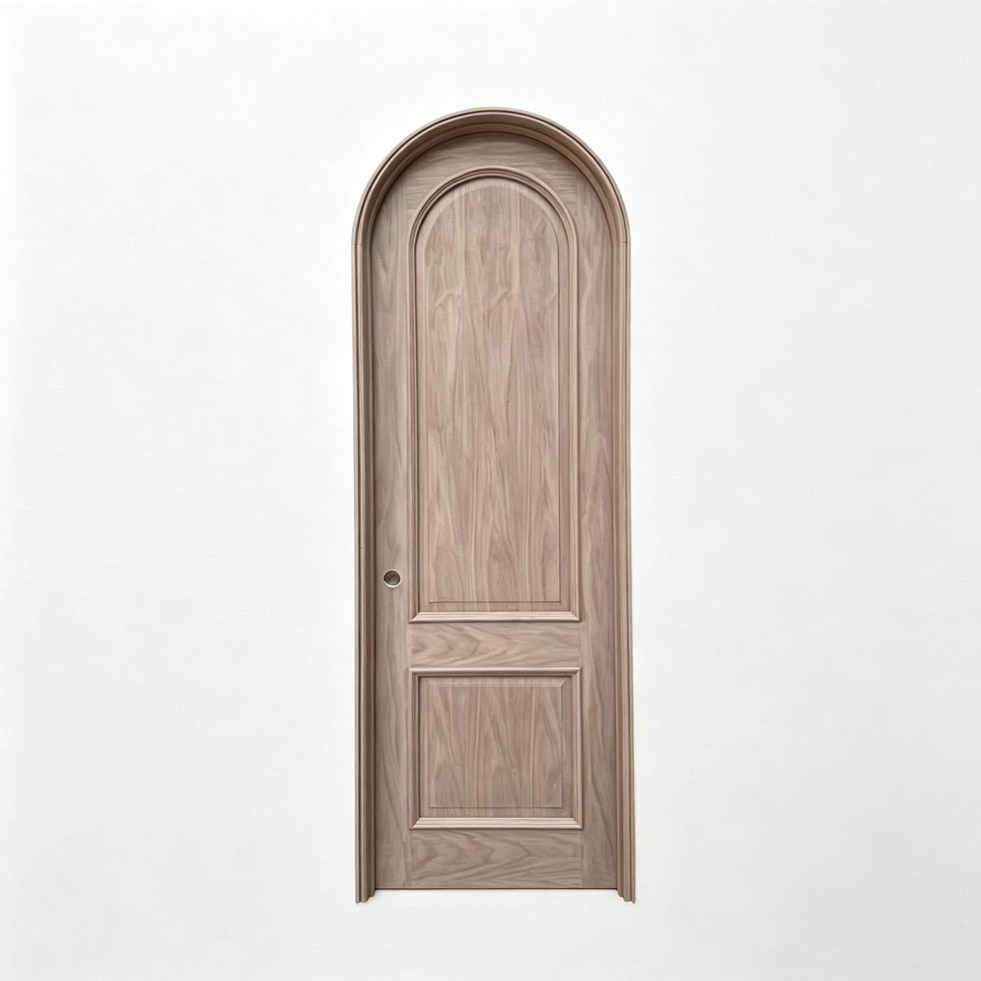 French Style Arched Top Solid Walnut Interior Door