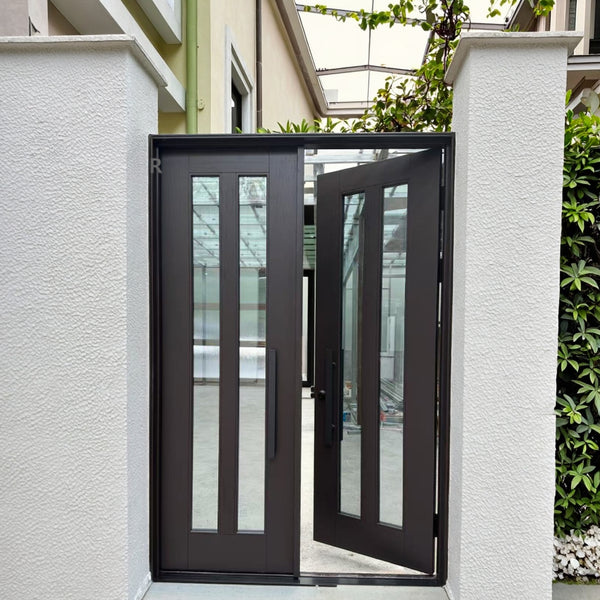 French Modern Solid Wood Double Front Doors