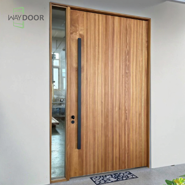 Custom Solid Wood Front Door with Sidelights
