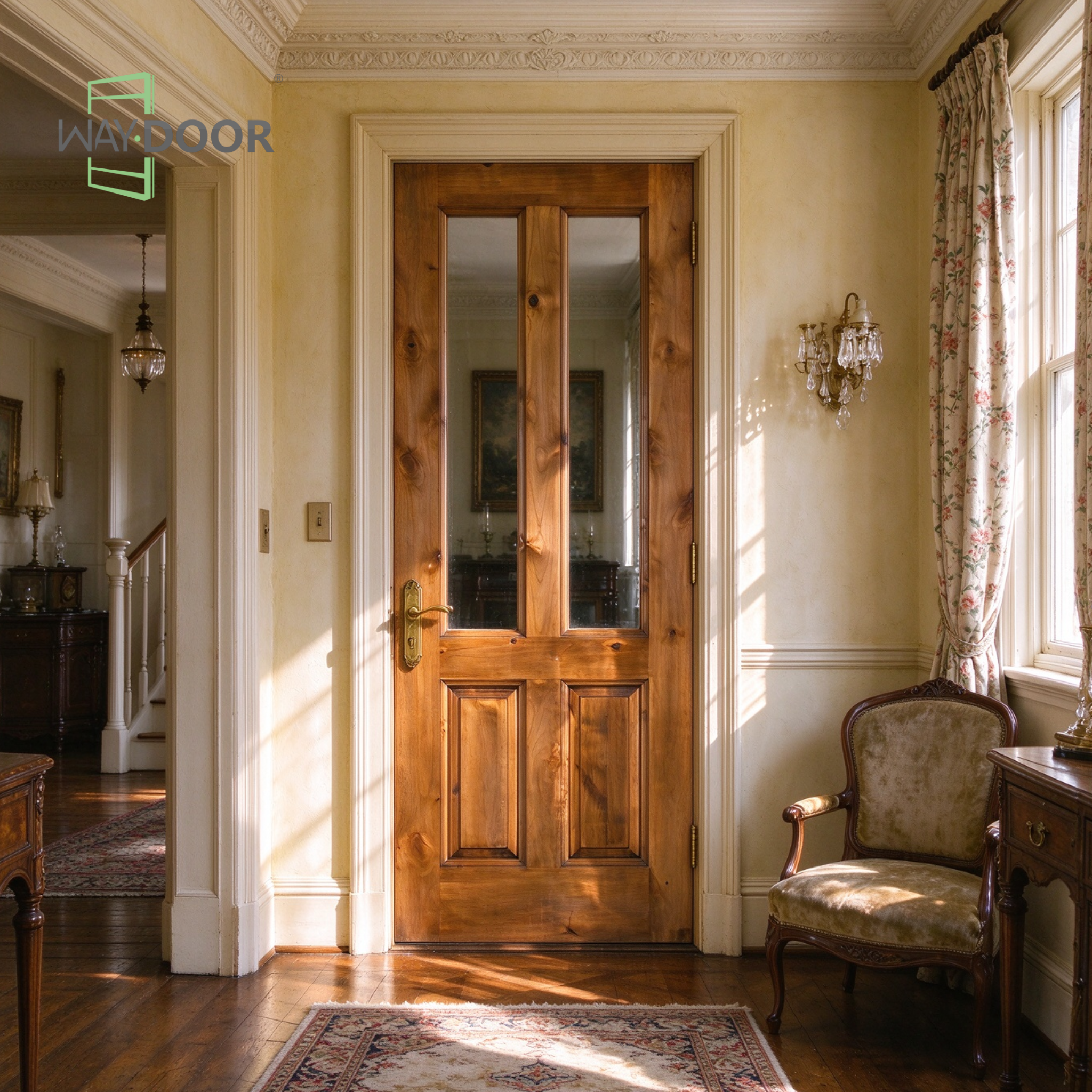 Haven 2-Lite Knotty Alder Interior Hinged Door