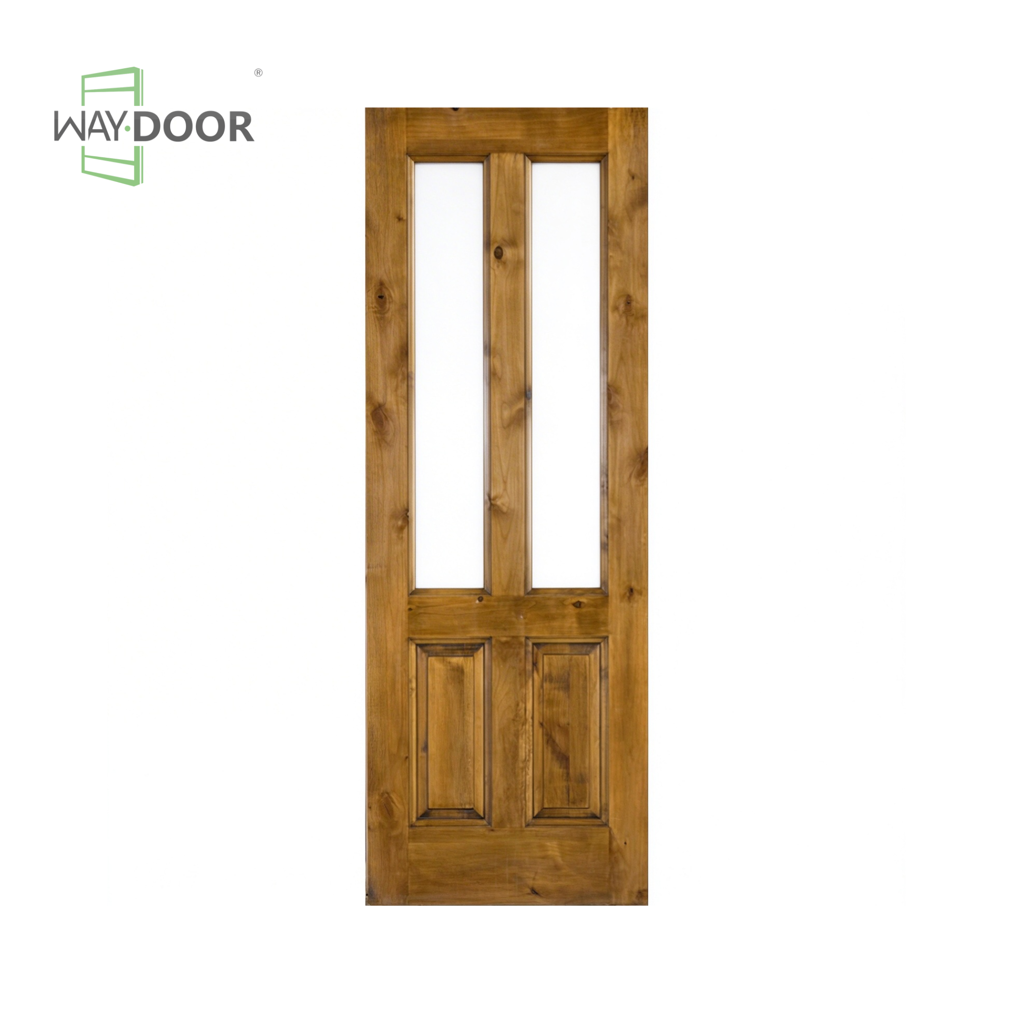 Haven 2-Lite Knotty Alder Interior Hinged Door