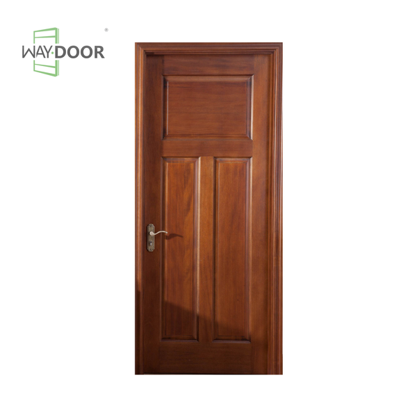 Haven 3-Panel Mahogany Interior Hinged Door