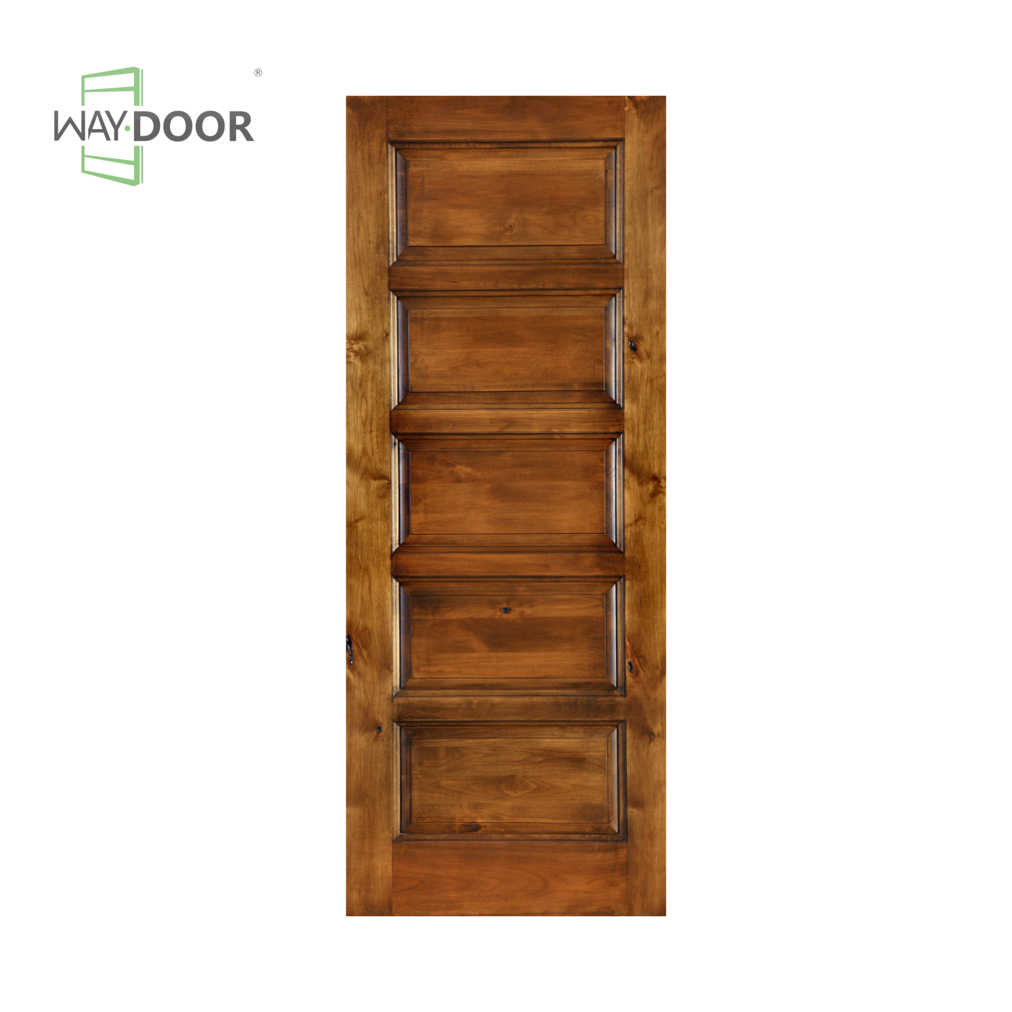Heritage 5-Panel Knotty Alder Interior Hinge Door